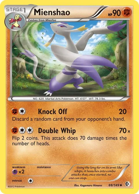 Mienshao #88/149 Pokémon card from Boundaries Crossed