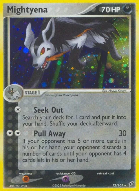 Mightyena #12/107 Pokémon card from EX Deoxys
