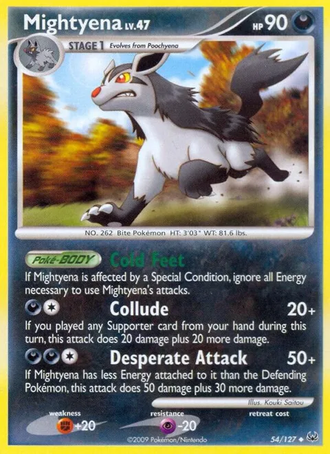 Mightyena #54/127 Pokémon card from Platinum