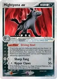 Mightyena ex #101/110 Holofoil Pokémon card from EX Holon Phantoms