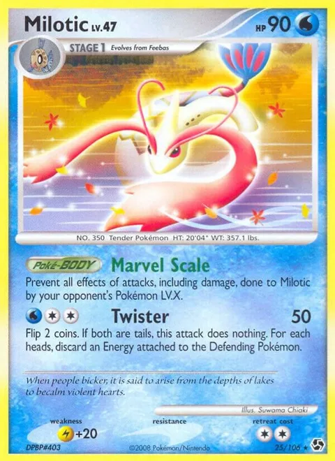 Milotic #25/106 Pokémon card from Great Encounters