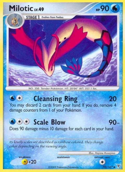 Milotic #70 Pokémon card from Supreme Victors