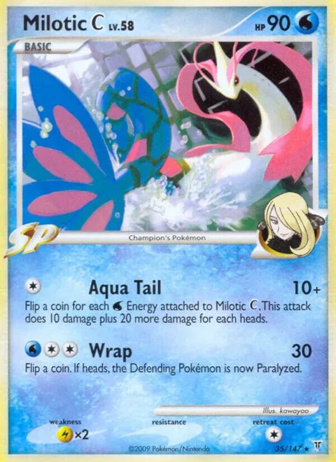 Milotic C #35 Reverse Holofoil Pokémon card from Supreme Victors