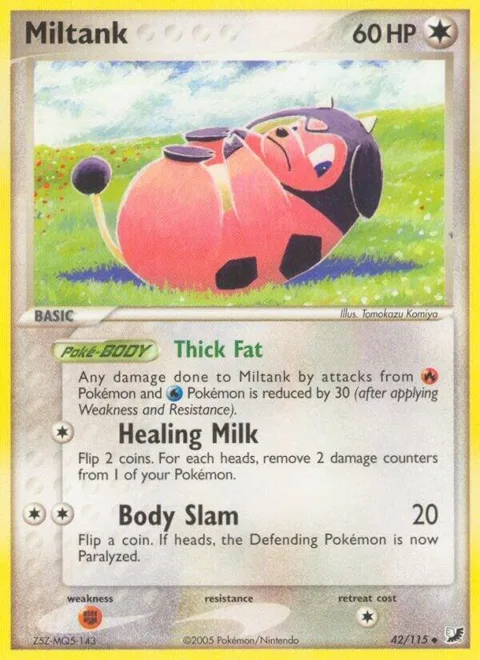 Miltank #42/115 Reverse Holofoil Pokémon card from EX Unseen Forces