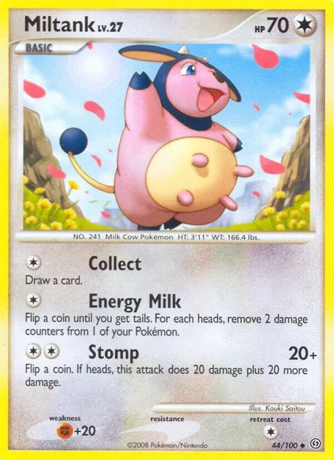 Miltank #44/100 Pokémon card from Stormfront