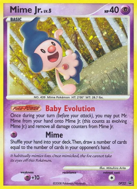Mime Jr. #DP22 Holofoil Pokémon card from Diamond and Pearl Promos