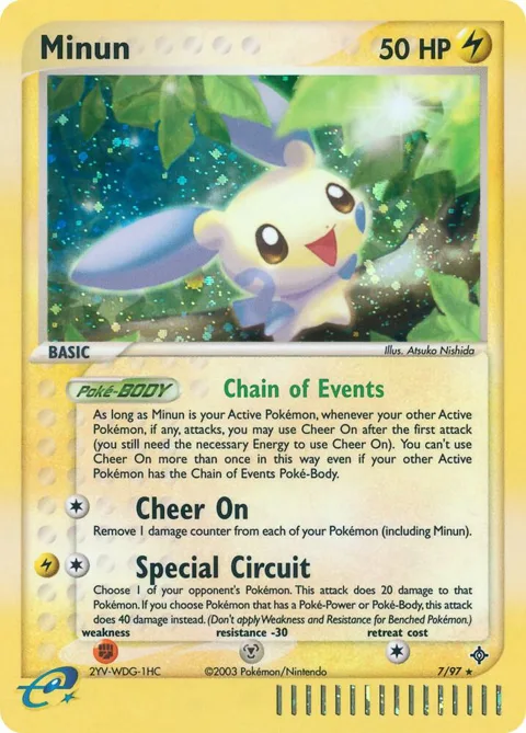 Minun #7/97 Holofoil Pokémon card from EX Dragon