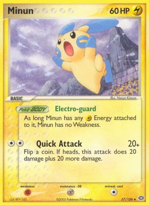 Minun #37/106 Pokémon card from EX Emerald