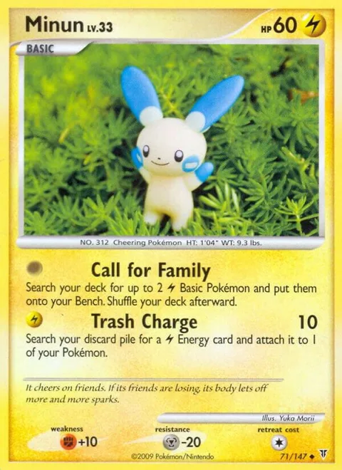 Minun #71 Reverse Holofoil Pokémon card from Supreme Victors