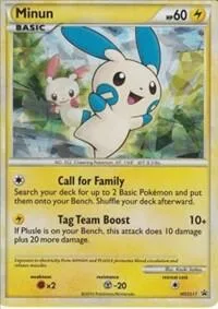 Minun #HGSS17 Holofoil Pokémon card from HGSS Promos
