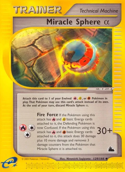 Miracle Sphere Alpha #129/144 Pokémon card from Skyridge