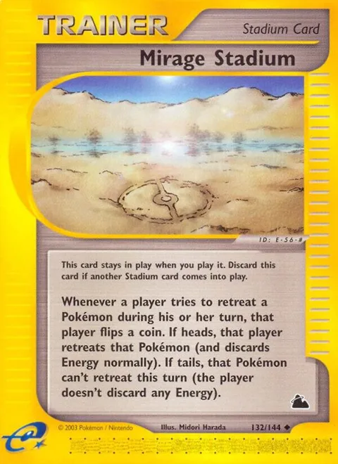 Mirage Stadium #132/144 Reverse Holofoil Pokémon card from Skyridge