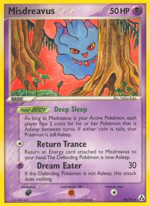 Misdreavus #40/92 Reverse Holofoil Pokémon card from EX Legend Maker