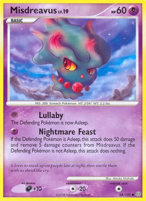 Misdreavus #68/100 Pokémon card from Stormfront