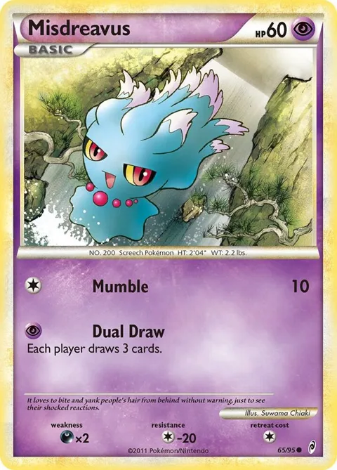 Misdreavus #65/95 Reverse Holofoil Pokémon card from Call of Legends