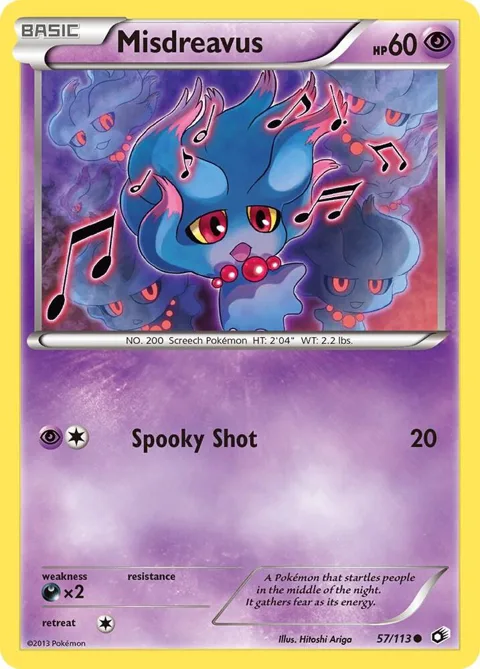 Misdreavus #57/113 Pokémon card from Legendary Treasures