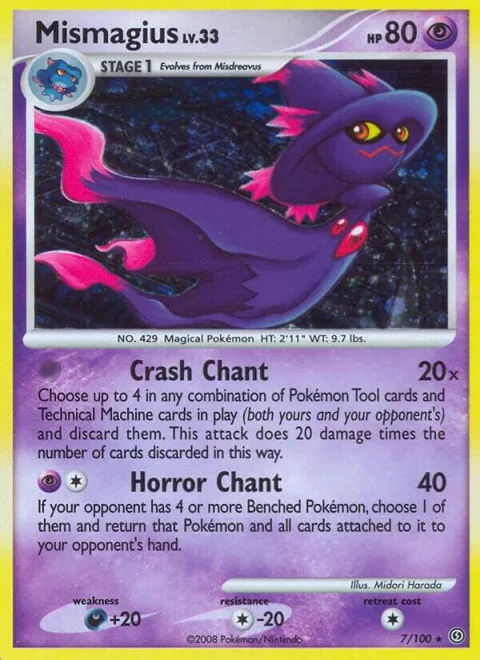 Mismagius #7/100 Holofoil Pokémon card from Stormfront