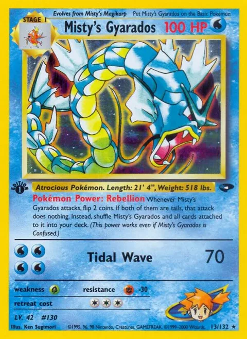 Misty's Gyarados #013/132 Unlimited Holofoil Pokémon card from Gym Challenge