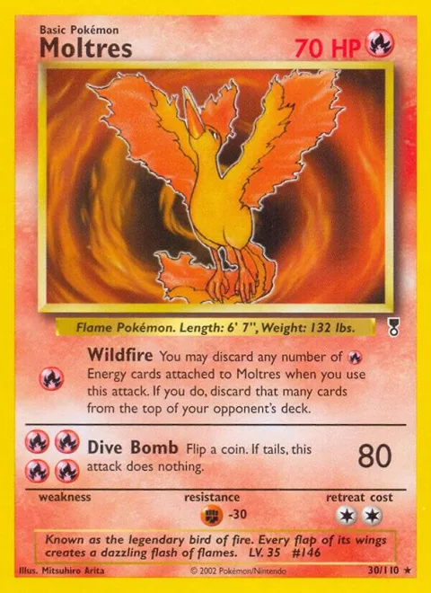 Moltres #030/110 Pokémon card from Legendary Collection