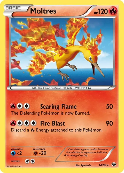 Moltres #14/99 Reverse Holofoil Pokémon card from Next Destinies