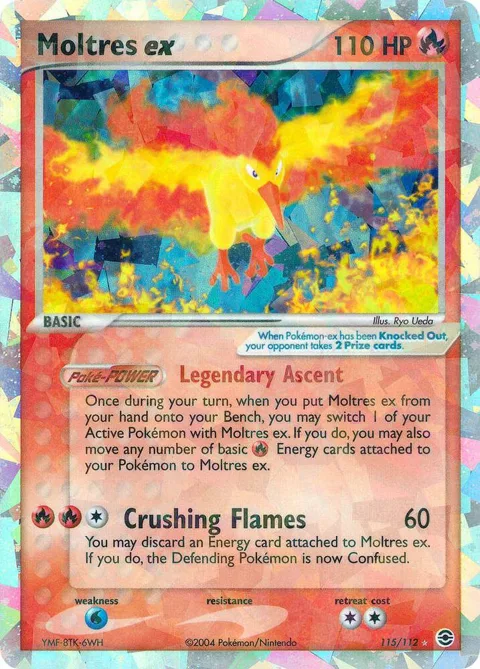 Moltres ex #115/112 Pokémon card from EX FireRed & LeafGreen