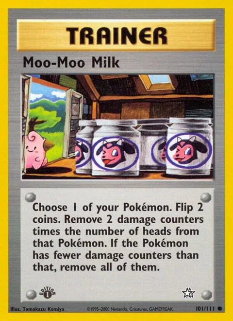 Moo-Moo Milk #101/111 1st Edition Pokémon card from Neo Genesis