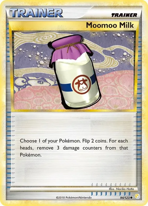 Moomoo Milk #94/123 Pokémon card from HeartGold SoulSilver
