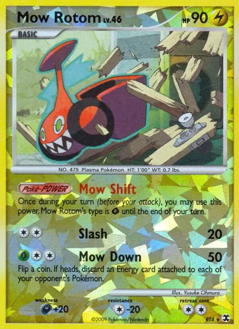 Mow Rotom #RT4 Reverse Holofoil Pokémon card from Rising Rivals