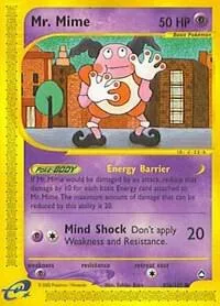 Mr. Mime 95b #095b/147 Pokémon card from Aquapolis