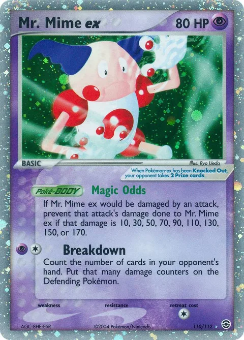 Mr. Mime ex #110/112 Pokémon card from EX FireRed & LeafGreen