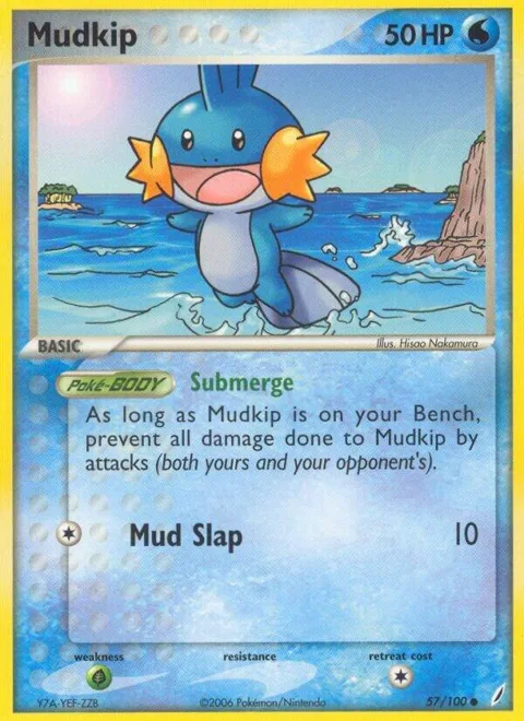 Mudkip - 057/100 #57/100 Reverse Holofoil Pokémon card from EX Crystal Guardians