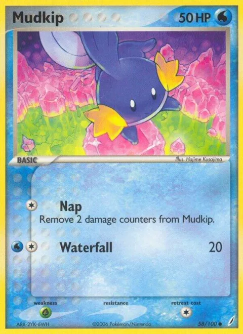 Mudkip - 058/100 #58/100 Pokémon card from EX Crystal Guardians