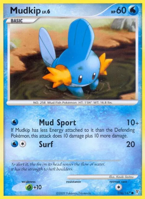 Mudkip #116 Reverse Holofoil Pokémon card from Supreme Victors