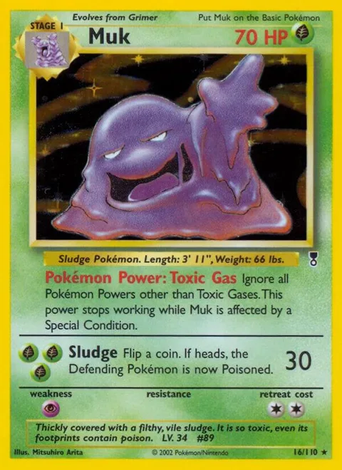 Muk #016/110 Holofoil Pokémon card from Legendary Collection