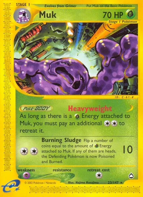 Muk #023/147 Pokémon card from Aquapolis
