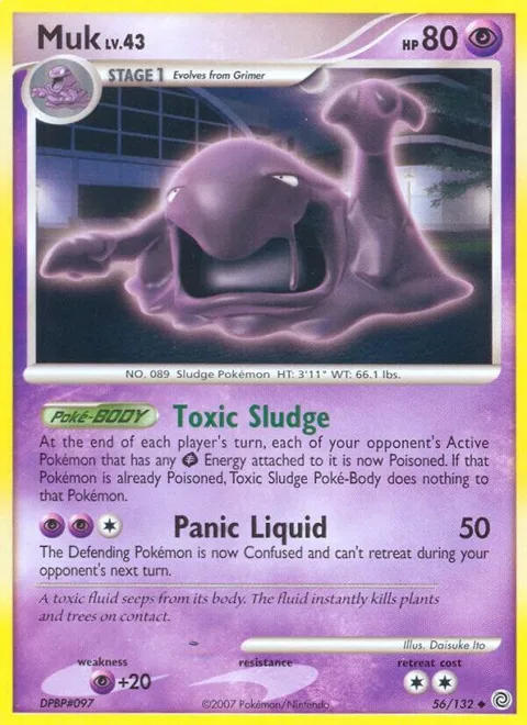 Muk #56/132 Pokémon card from Secret Wonders