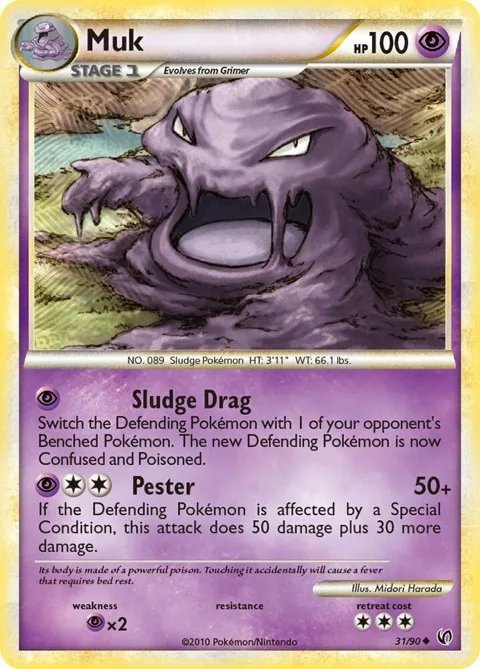 Muk #31/90 Pokémon card from Undaunted