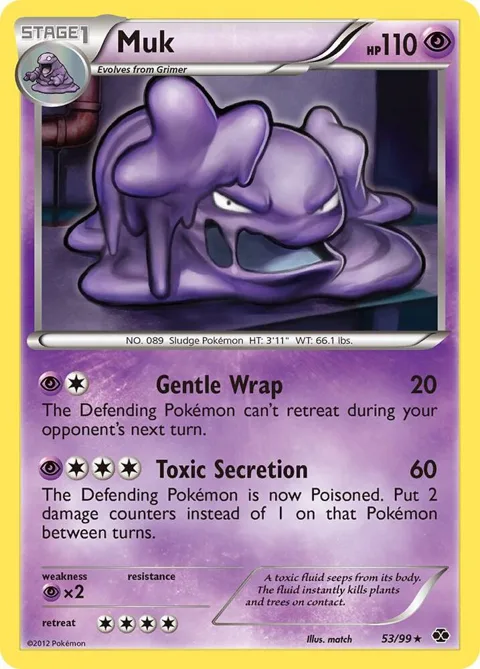 Muk #53/99 Reverse Holofoil Pokémon card from Next Destinies