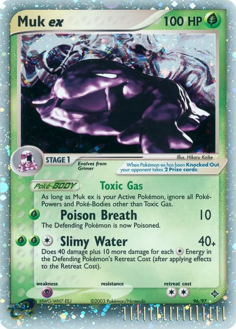Muk ex #96/97 Holofoil Pokémon card from EX Dragon