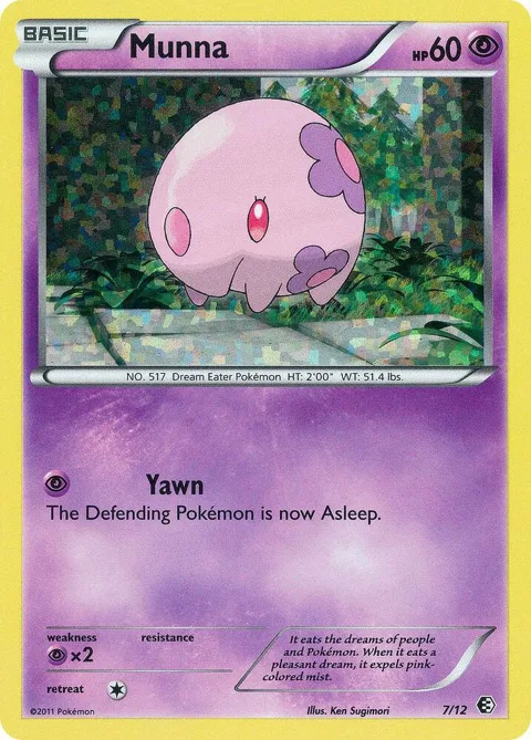 Munna - 7/12 #007/012 Holofoil Pokémon card from McDonald's Promos 2011