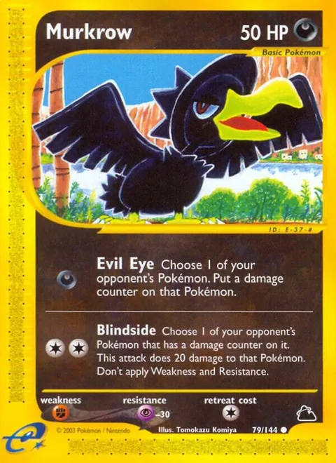 Murkrow #079/144 Reverse Holofoil Pokémon card from Skyridge