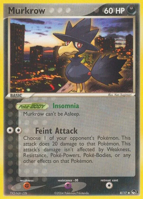 Murkrow #008/017 Pokémon card from POP Series 1
