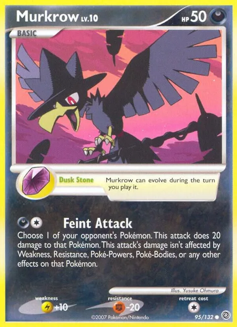 Murkrow #95/132 Reverse Holofoil Pokémon card from Secret Wonders
