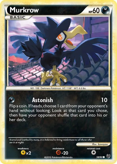 Murkrow 58 #58/90 Reverse Holofoil Pokémon card from Undaunted