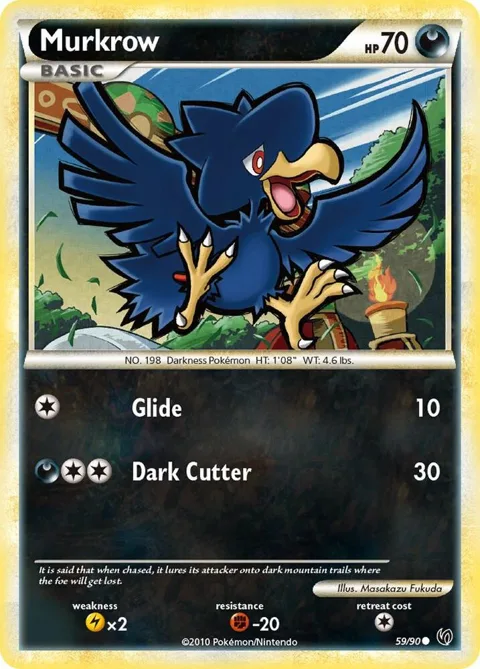Murkrow 59 #59/90 Reverse Holofoil Pokémon card from Undaunted