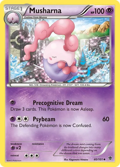 Musharna #40/101 Pokémon card from Plasma Blast