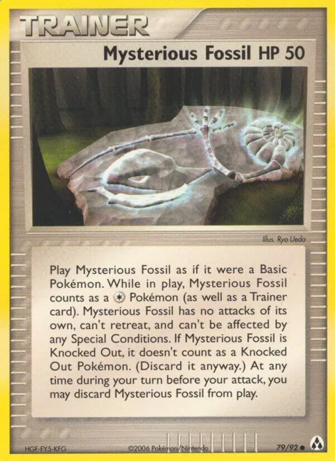 Mysterious Fossil #79/92 Pokémon card from EX Legend Maker