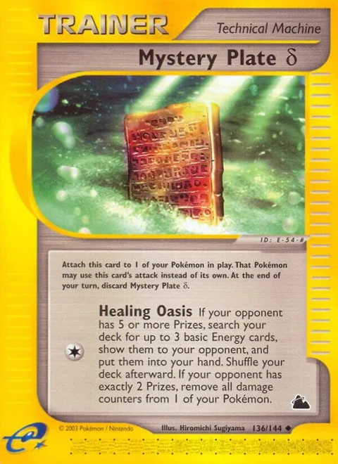 Mystery Plate Delta #136/144 Pokémon card from Skyridge