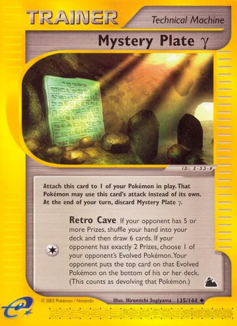 Mystery Plate Gamma #135/144 Pokémon card from Skyridge