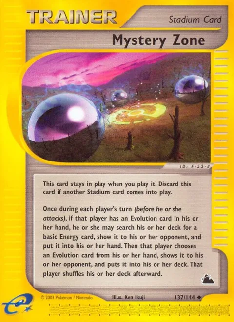 Mystery Zone #137/144 Reverse Holofoil Pokémon card from Skyridge